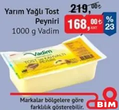 VADİM YARIM YAĞLI TOST PEYNİRİ 1000 G